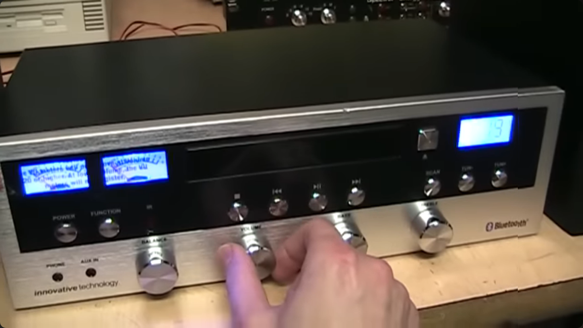 Screen-grab from VWestlife's video, showing the blue backlights